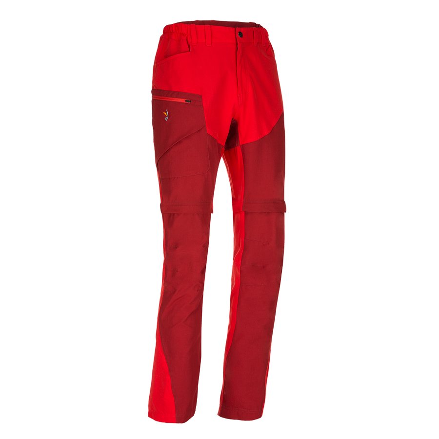 Červené odepínací pánské kalhoty Zajo Magnet Neo Zip-Off Pants - velikost M