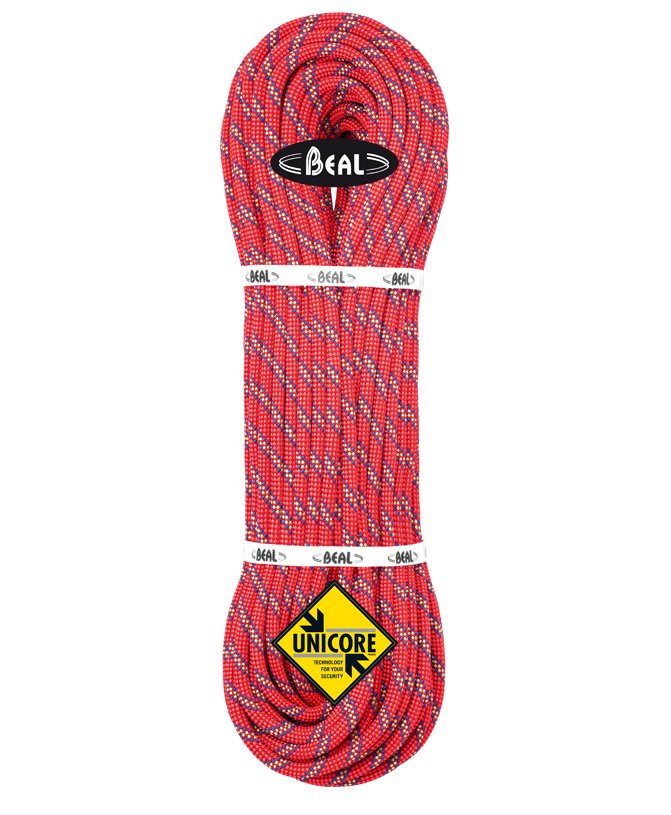 Červené lano Beal Booster Unicore - délka 50 m a tloušťka 9,7 mm