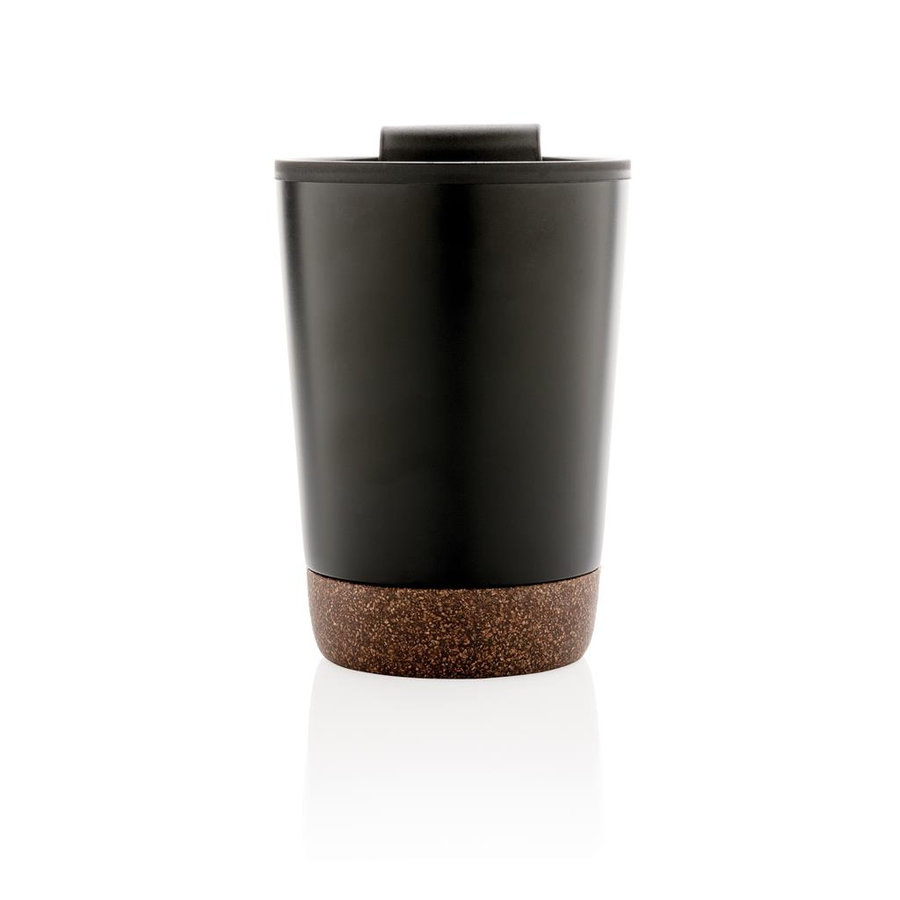 Černý hrnek termo XD Design Cork - objem 300 ml