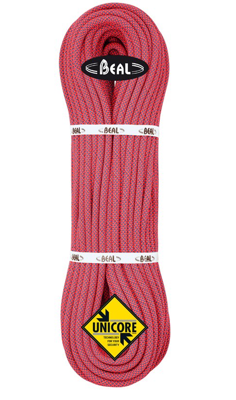 Červené lano Beal Joker Unicore - délka 60 m a tloušťka 9,1 mm